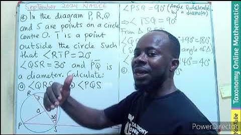 WASSCE September 2024 Question No. 4 of Section B || Circle Theorems