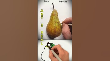 A  Pear Draw#art #drawing #shorts #pear #illusion #pencildrawing #howtodraw #easydraw
