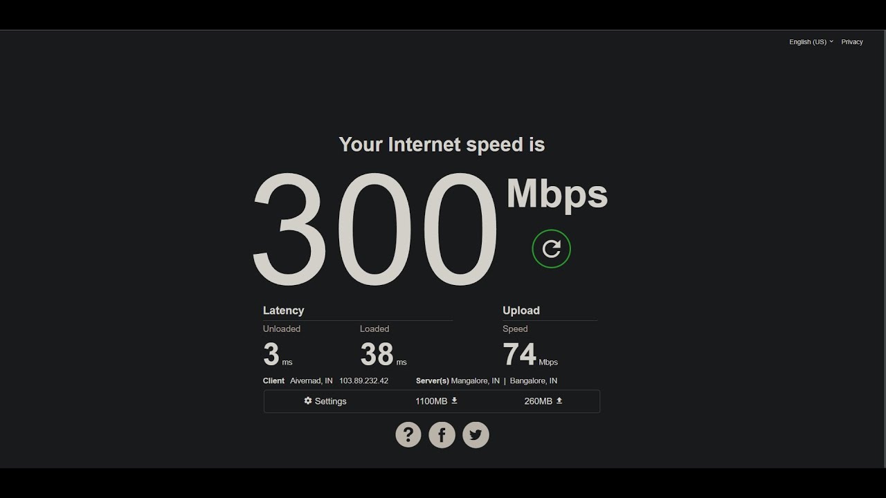 300mbps DeeNet Internet Game download test