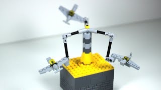 LEGO Kinetic Sculpture - Tri-Planes Fun Park Ride with Tutorial