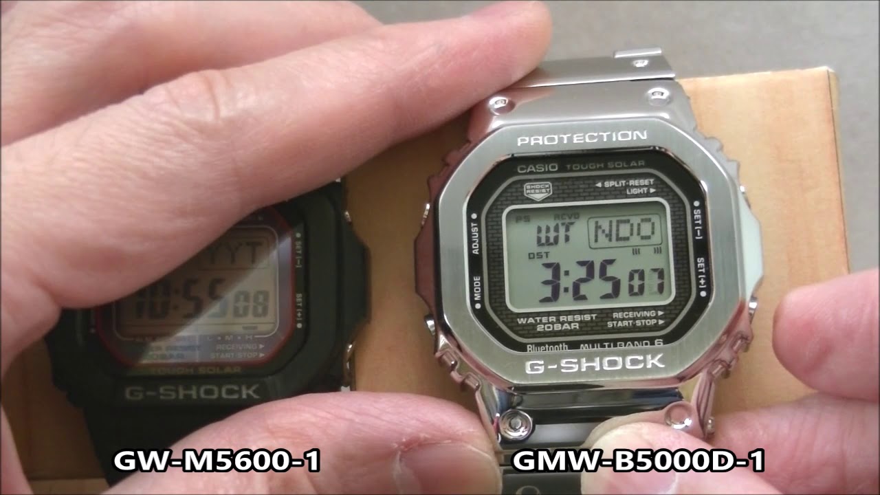 G-SHOCK GMW-B5000D-1 ワールドタイム都市の切替え