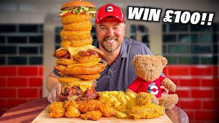Ireland's Tallest Burger!! Roadhouse's "Phattest Bastard" Quadruple Bacon Cheeseburger Challenge!!