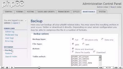How to backup your database in phpBB - phpBB Tutorials