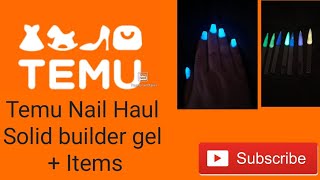 Temu Nail Haul Solid Builder Gel + Items