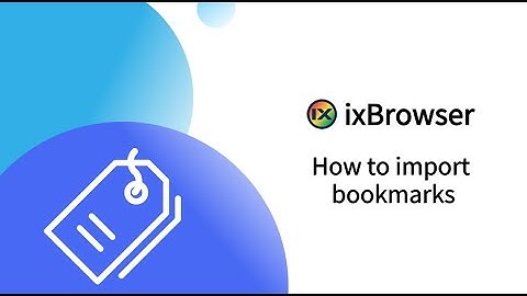 How to import bookmarks