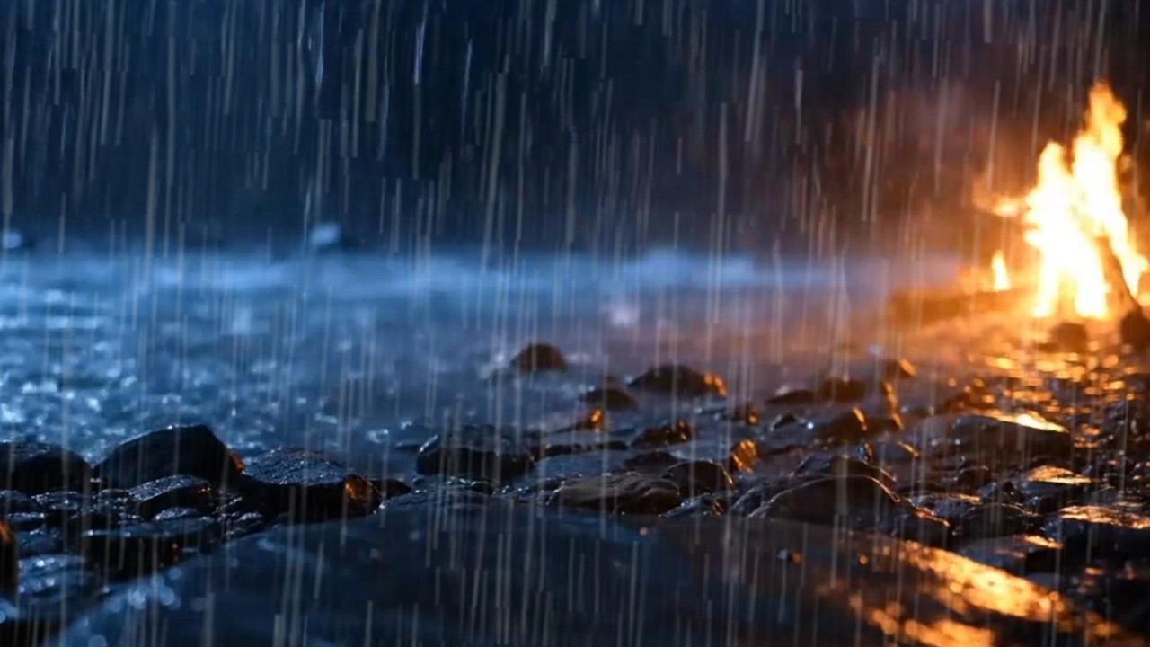 Night Rain Sounds for Sleep Fast | No Music