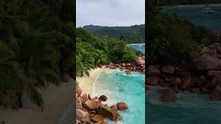 Return to Anse Lazio Beach, Praslin island #Seychelles #anselazio #dronevideo #praslin #travel #mahe