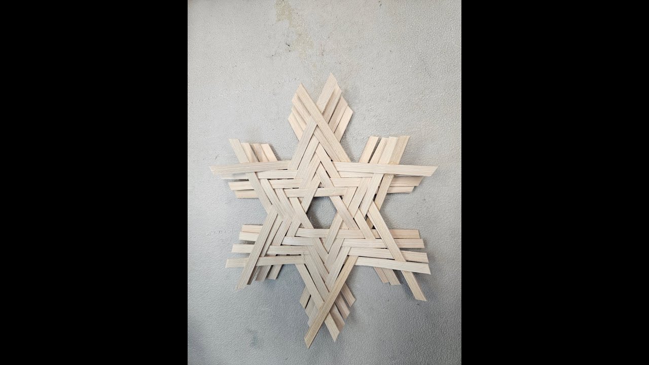 ✨ Weave a Beautiful Woven Snowflake | Easy Step-by-Step Basket Weaving Tutorial ❄️