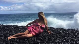 Enjoying Pohoikis New Black Sand Beach