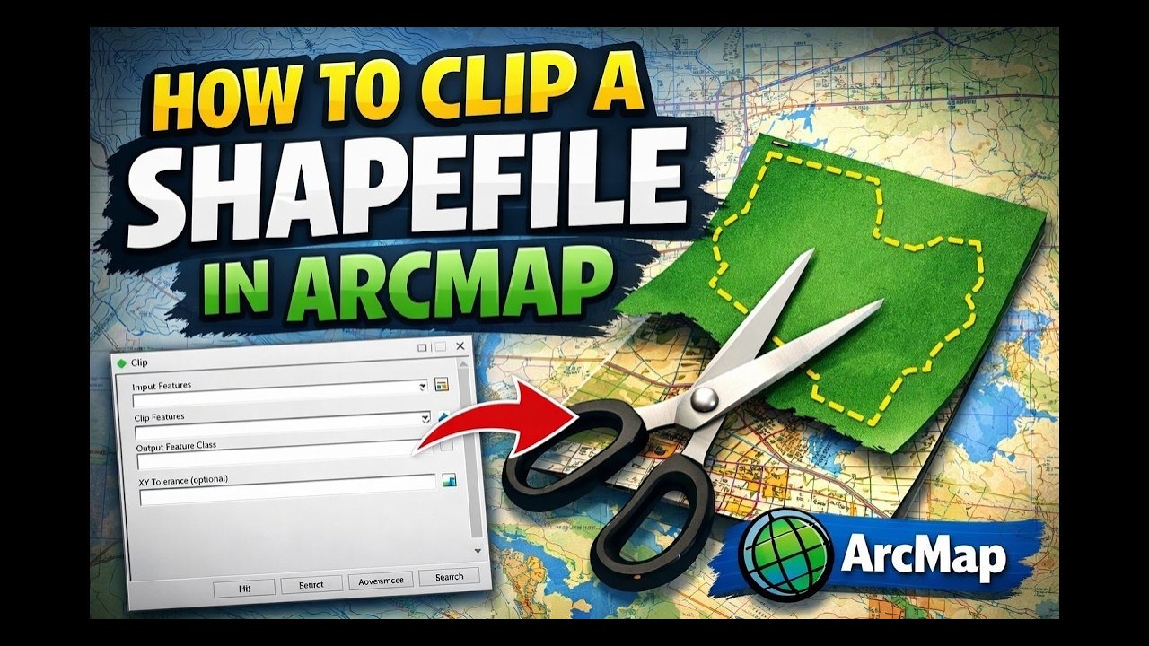 How to Clip a Shapefile in ArcMap🗺️