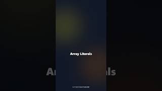 Array Literals - JavaScript vs Java