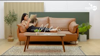 Milani 3-Seater Sofa - Half Leather