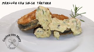 merluza con salsa  tártara