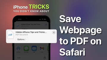 Save Webpage to PDF on Safari - iPhone tricks you didn