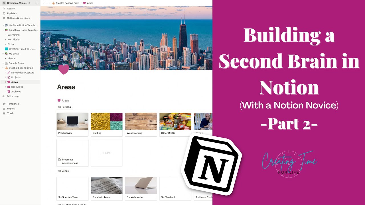 Building a Second Brain in Notion - My Setup Part 2 - YouTube