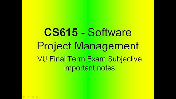 CS615 VU Final Exams Subjective Important Notes