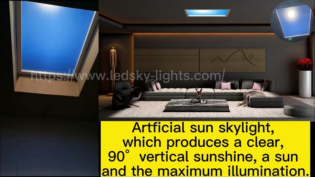 Artificial Skylight 6500K LED Panel Sky Fake Window Simulates Sunlight+Sun YouTube