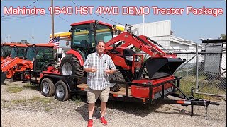 Mahindra 1640 HST 4WD DEMO Cab Tractor Package With Boxblade and Slip Clutch Cutter