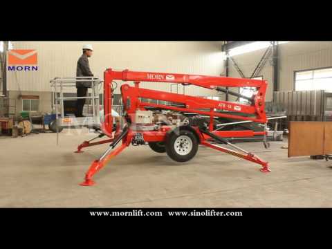 How to operate the towable cherry picker/articulated boom lift from MORN