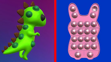 Pop them All Game! Satisfying and relaxing ASMR slicing video