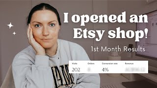 I LAUNCHED AN ETSY STORE! My 1st Month on Etsy Selling Digital Downloads 💸 Results, Tips & Strategy