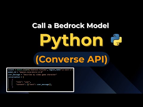 How to Call an Amazon Bedrock Model with Python (Converse API)