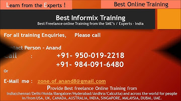 Informix Training freelance online training in India