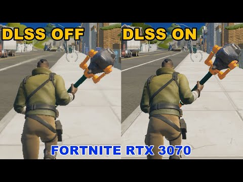 Fortnite DLSS On vs Off In Low Graphics Mode On RTX 3070 In 4K 60FPS Upscaled to 8K 60FPS