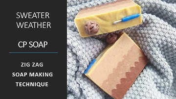 🧣Sweater Weather Cold Process Soap/ Zig Zag Soap Making Technique