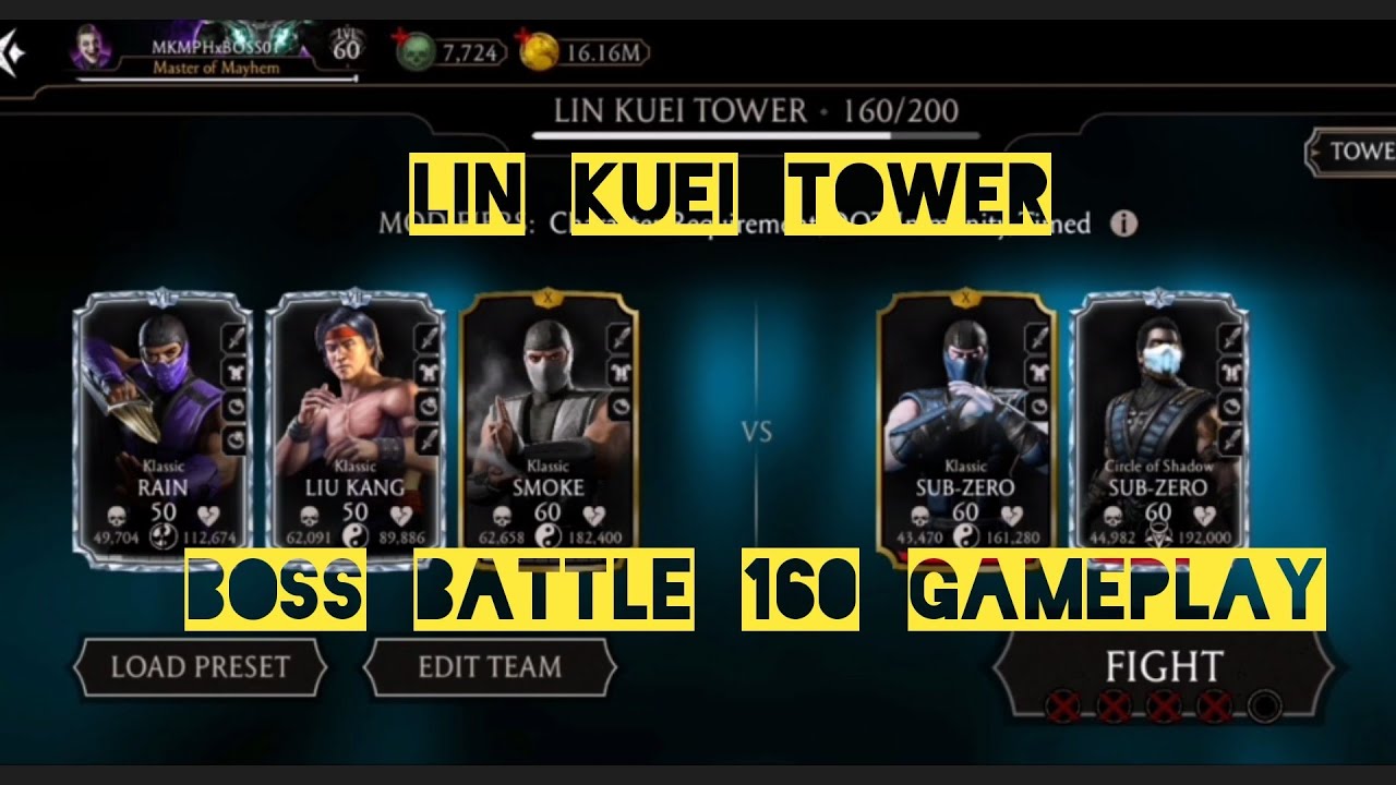 Debuffs Countered! LIN KUEI TOWER BOSS BATTLE 160 GAMEPLAY + REWARD I 