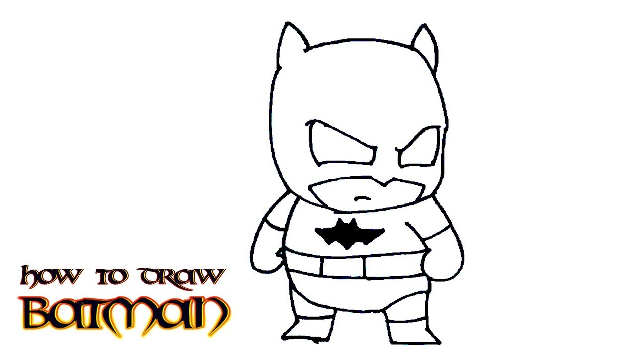 How to draw Batman - Step-by-step drawing lessons for beginners (easy drawings) - YouTube