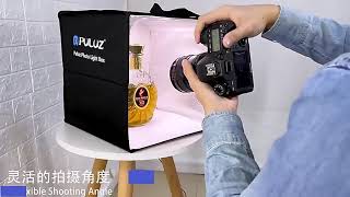 Puluz 30cm caja para fotografía, estudio para fotos profesionales 30cm - Video demostración screenshot 1