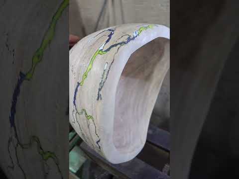 This colorful wooden bowl turned out impeccable.