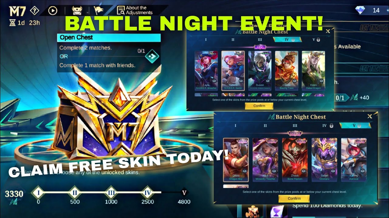 M7 BATTLE NIGHT EVENT MLBB! CLAIM LUCKYBOX SKIN FOR FREE MOBILE LEGENDS BANG BANG