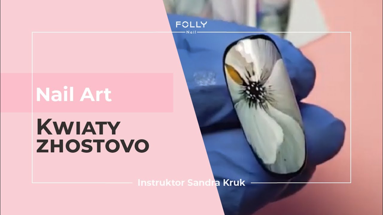 Nail Art, kwiaty Zhostovo by Follynail Sandra Kruk