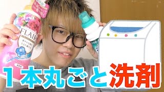 5万円の洗濯機に洗剤と柔軟剤を１本丸ごと入れてみた。