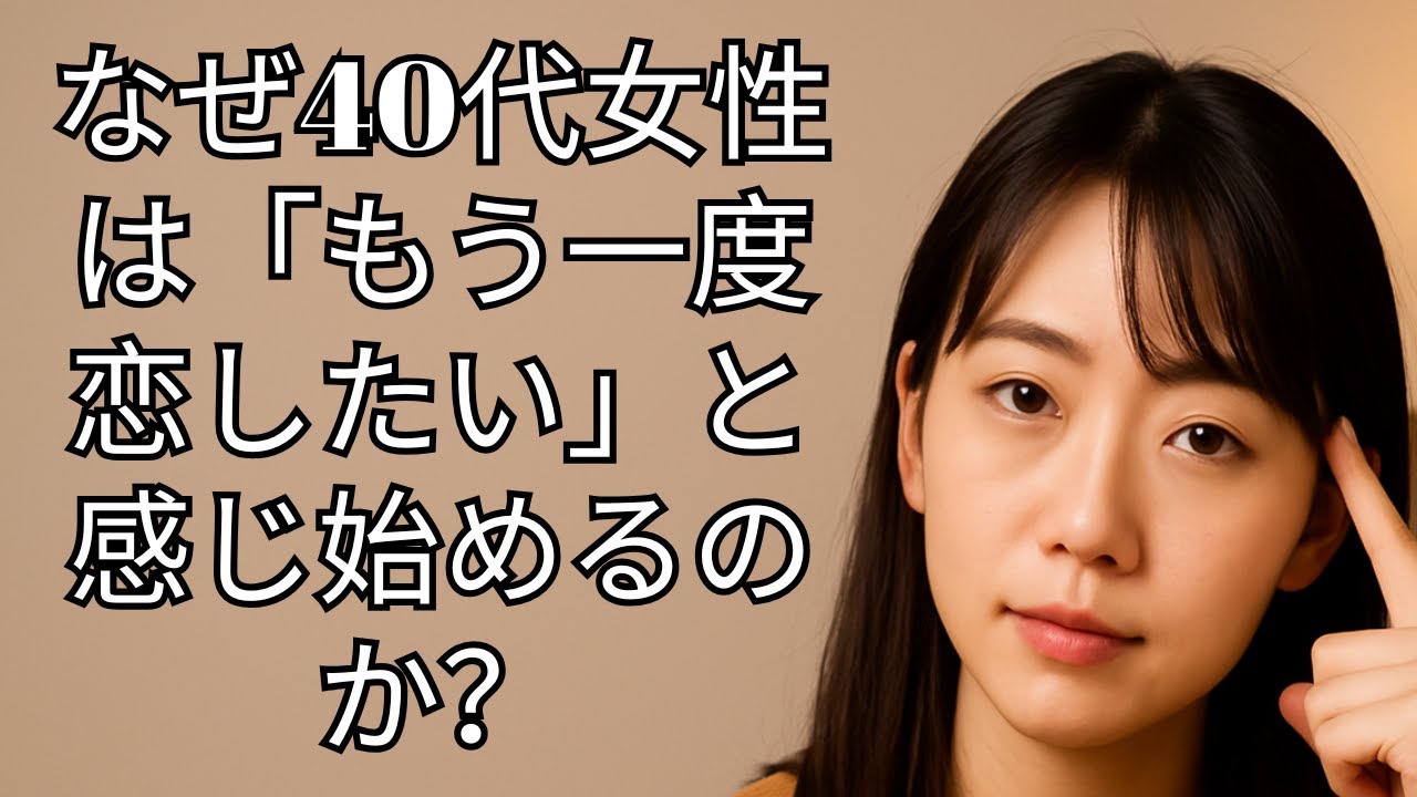なぜ40代女性は「もう一度恋したい」と感じ始めるのか？