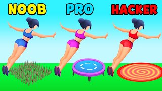 NOOB vs PRO vs HACKER - Flip Jump Stack screenshot 5