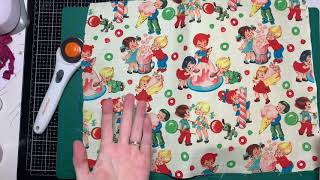 Making a stitched fabric + chipboard cover for my Childhood Memories Junk Journals