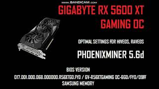Hiveos Settings For Mining Eth Gigabyte Rx 5600 Xt Gaming Oc Gv R56xtgaming Oc 6gd Fy0 09ff Samsung Youtube