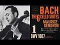 Bach - Cello Suite No. 1 in G Major, BWV 1007 (reference recording: Maurice Gendron / REMASTERED)