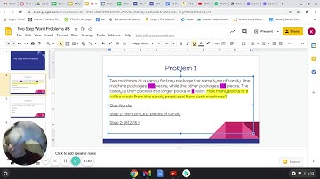 Two Step Word Problems #3   Google Slides