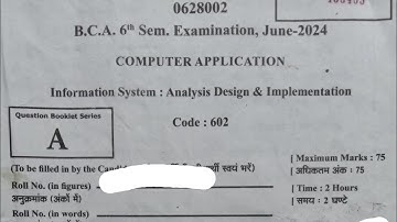 Information system analysis design & implementation answerkey bca 6th semester #msu
