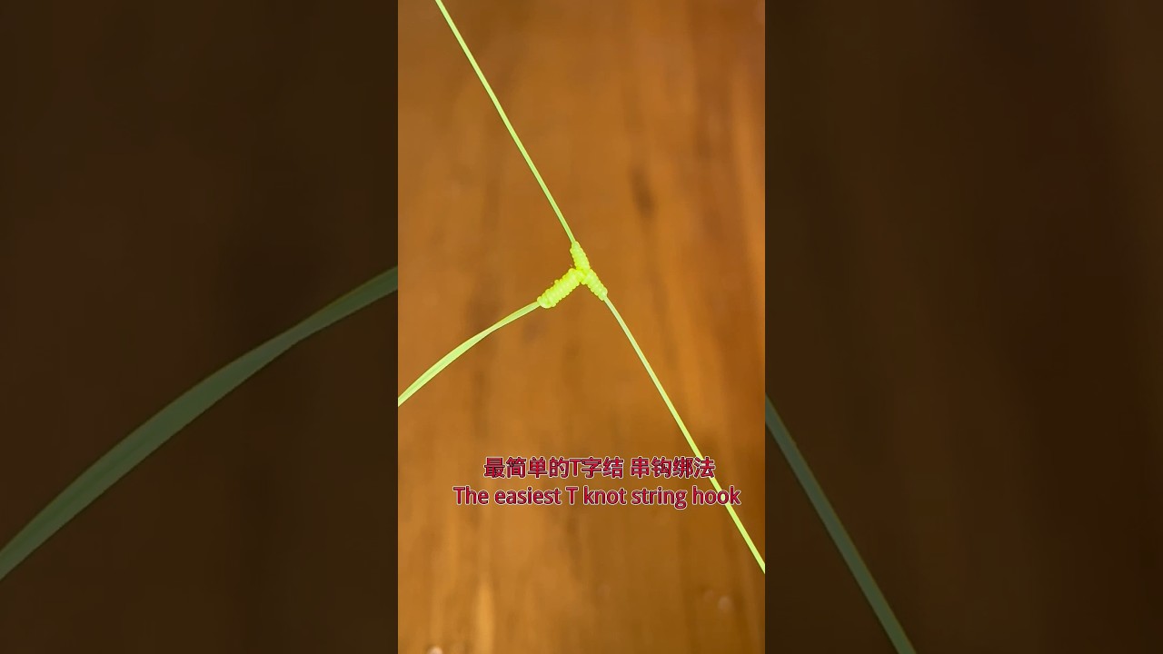 最简单的T字节串钩绑法/The easiest way to tie a knot and string