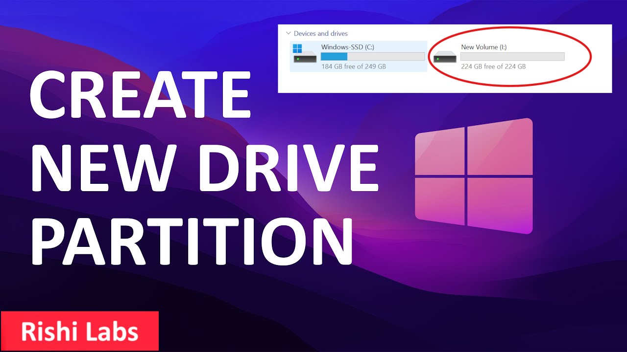 How to Create Partition in Windows 11 | Create New Drive (2024) - YouTube