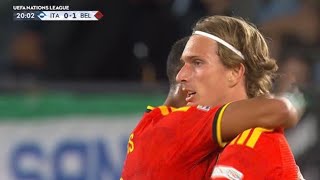 Mika Godts CRAZY GOAL vs Italy 🤯🔥 :• Italy 0-1 Belgium
