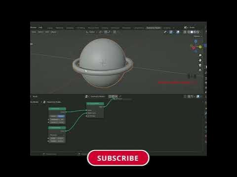 How to make ring around sphere in Geometry Nodes | Blender Tutorial # ...