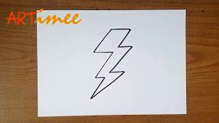 Easy Drawing  a Lightning Bolt
