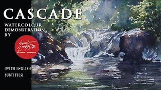 Cascade - Easy water colour demonstration by Artist Sunil Linus De