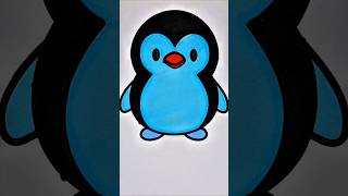 How to colour a penguin 🐧🌈 | #penguin #coloring #art #shorts